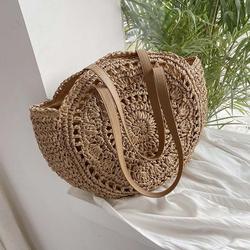 Sac Rond Tissé Nature